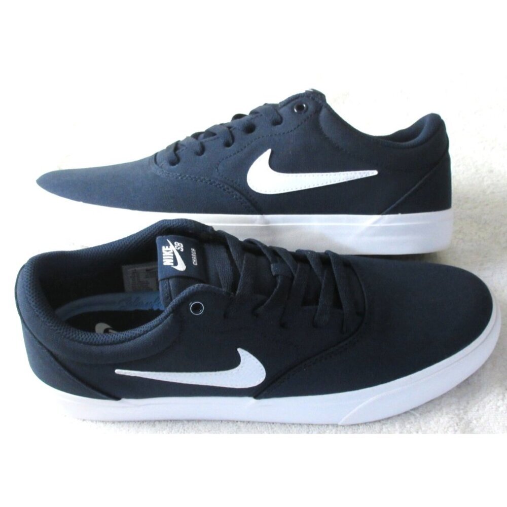 Nike Men's SB Charge Classic Canvas Skate Shoes Obsidian Blue White Sizes NIB - Picture 3 of 5